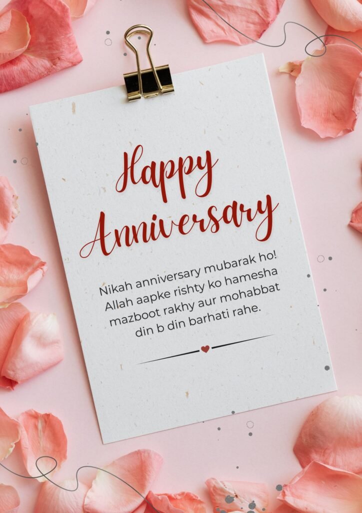 Nikah Anniversary Wishes in Roman Urdu