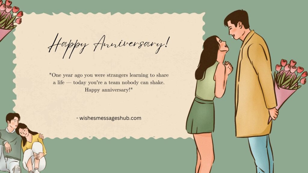 Wedding Anniversary Wishes for Newly Married Couples